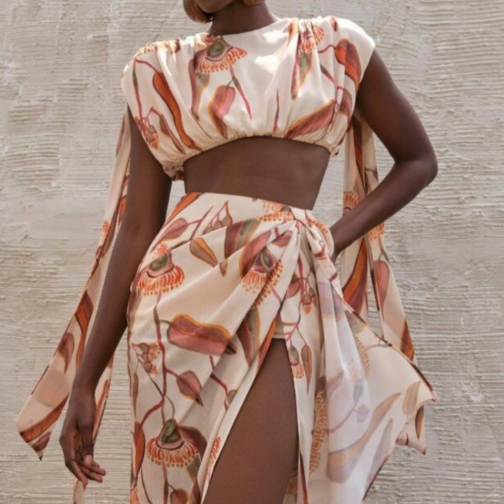 Andrea Iyamah Halima Cropped Top Sz M NWT RETAIL $190